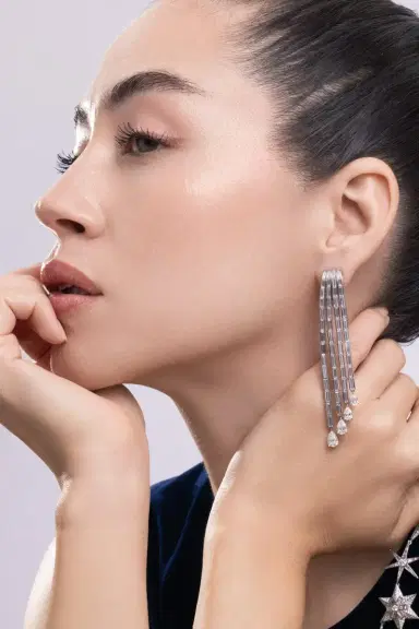 CICADA Diamond Line Drop Earrings | Thumbnail 4 CICADA Diamond Line Drop Earrings | Thumbnail 4