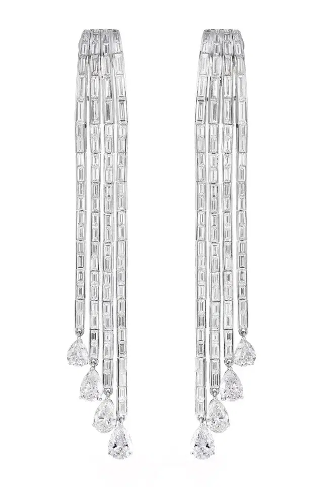 Diamond Line Drop Earrings Diamond Line Drop Earrings