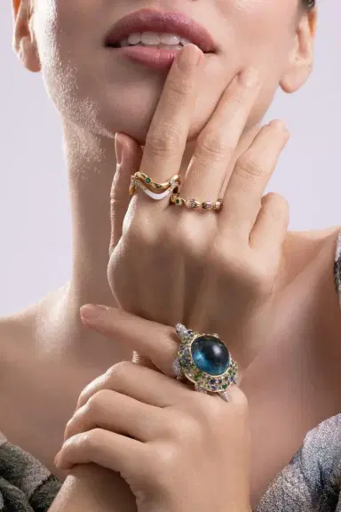 CICADA Diamond Multi Stone Bubble Ring | Thumbnail 3