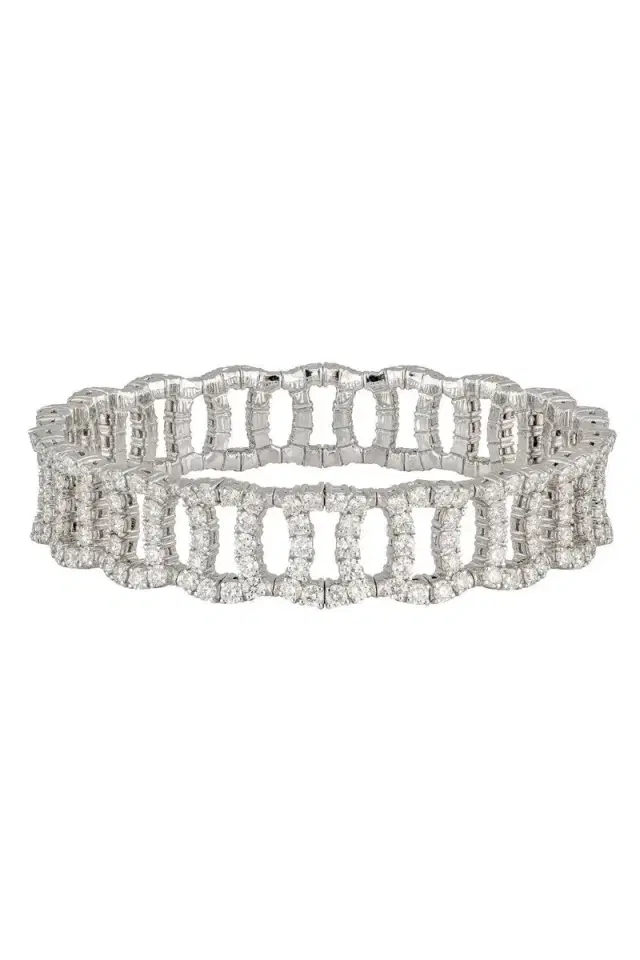Zydo Diamond Parenthesis Stretch Bracelet