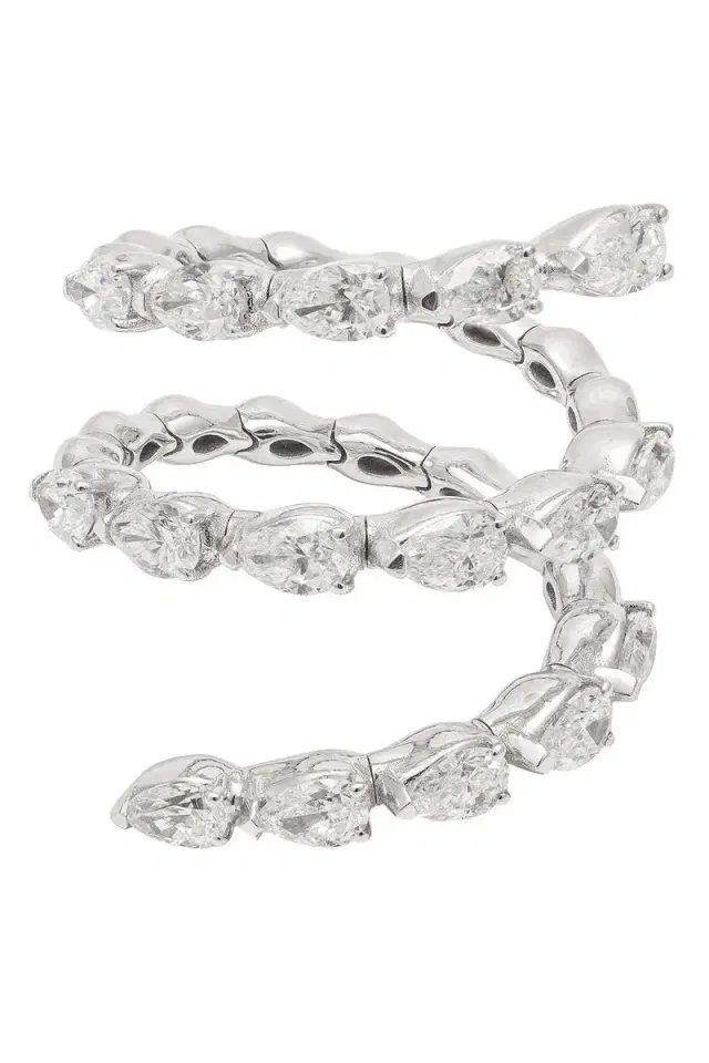 Zydo Diamond Pear Cut Spiral Ring
