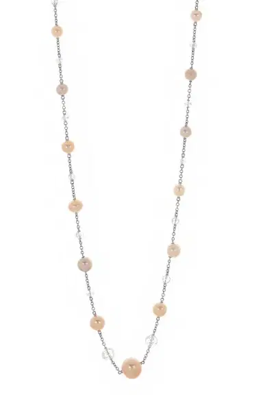 CICADA Diamond Pearl Chain Necklace | Thumbnail 1