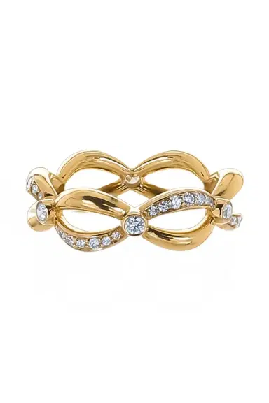 CICADA Diamond Ribbon Band Ring | Thumbnail 1