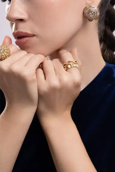 CICADA Diamond Rose Earrings | Thumbnail 4