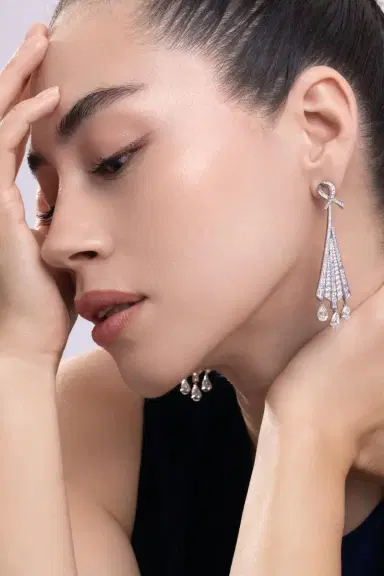CICADA Diamond Triangle Drop Earrings | Thumbnail 3 CICADA Diamond Triangle Drop Earrings | Thumbnail 3
