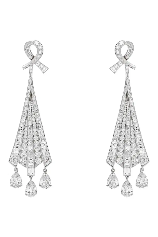 CICADA Diamond Triangle Drop Earrings