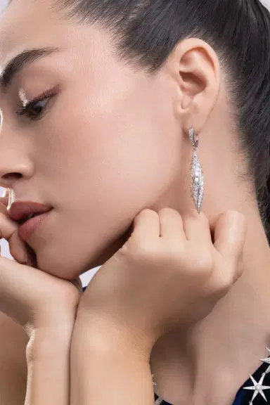 CICADA Diamond Twist Earrings | Thumbnail 3