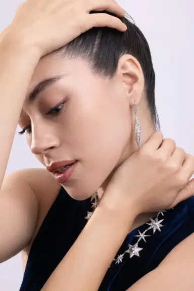 CICADA Diamond Twist Earrings | Thumbnail 4