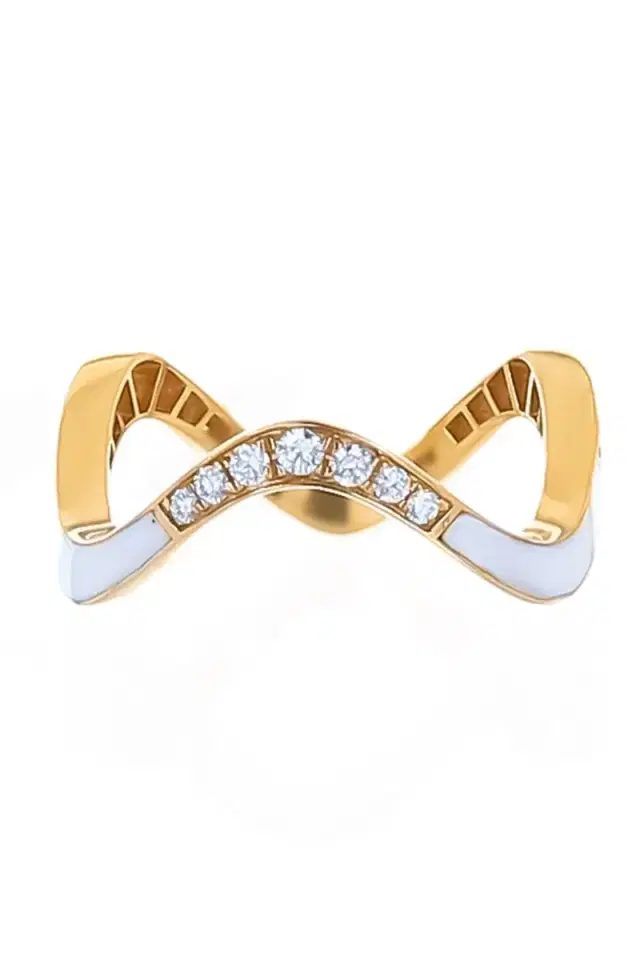 CICADA Diamond Wave Ring