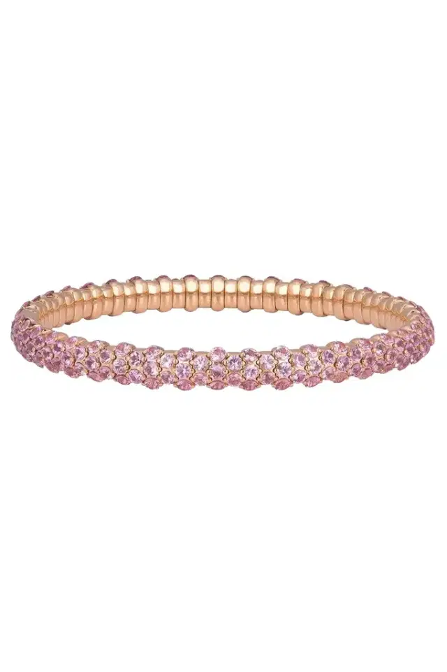 Zydo Pink Sapphire Slim Domed Stretch Bracelet
