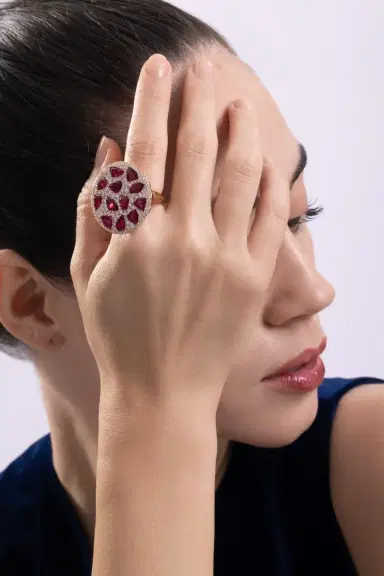 CICADA Ruby Diamond Cobblestone Ring | Thumbnail 2