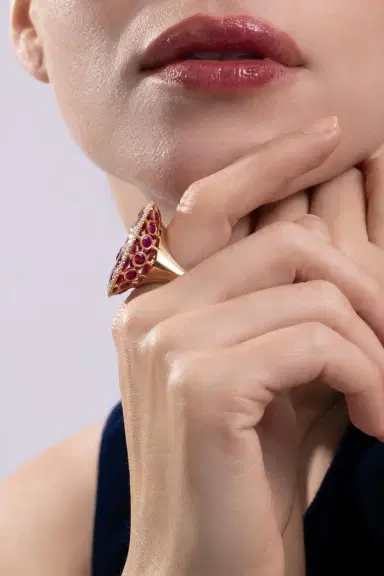 CICADA Ruby Diamond Cobblestone Ring | Thumbnail 4
