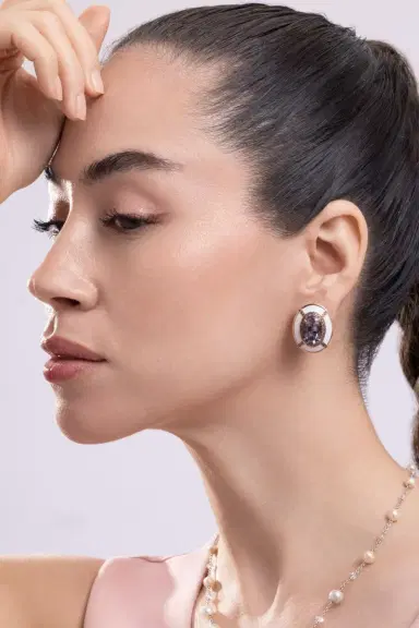 CICADA Tanzanite Lavendar Sapphire Candy Earrings | Thumbnail 3