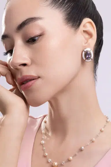 CICADA Tanzanite Lavendar Sapphire Candy Earrings | Thumbnail 4