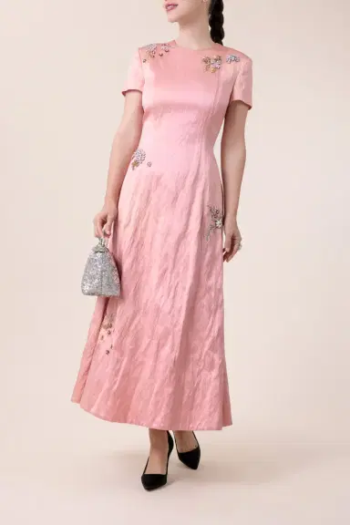 Erdem Textured Short Sleeve Dress | Thumbnail 2 Erdem Textured Short Sleeve Dress | Thumbnail 2