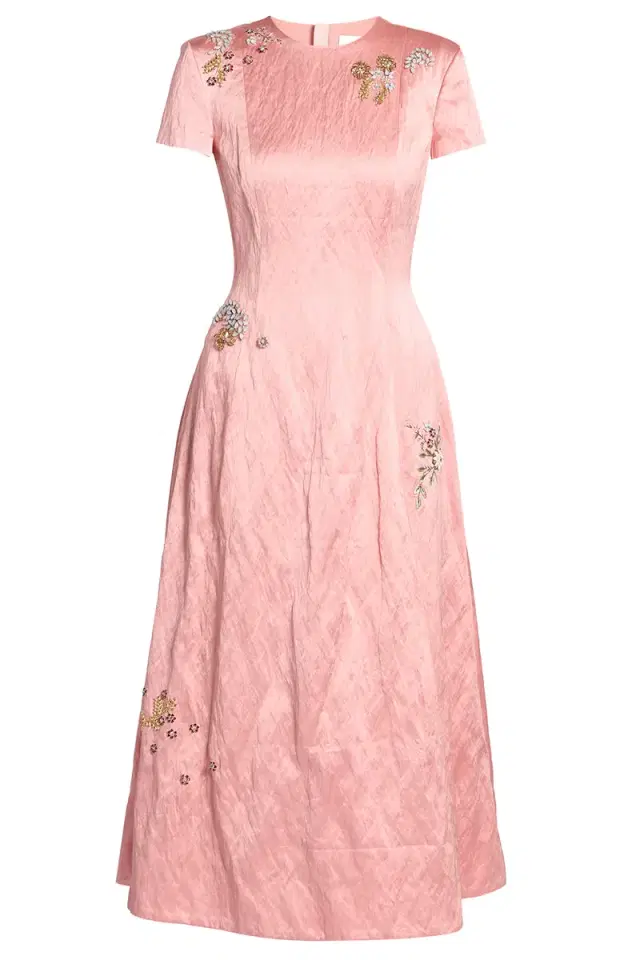 Erdem Textured Short Sleeve Dress