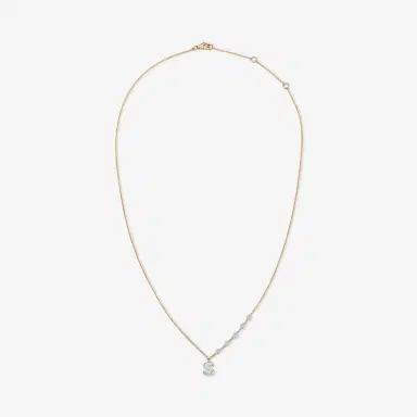 Stephanie Gottlieb Lola Lab Grown Initial Drilled Half Diamond Station Necklace | Thumbnail 2 Stephanie Gottlieb Lola Lab Grown Initial Drilled Half Diamond Station Necklace | Thumbnail 2