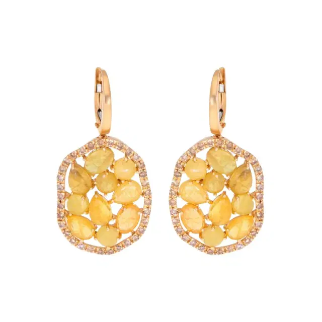 SuperOro SuperOro Terra 18K Yellow Gold Yellow Sapphire Drop Earrings by The Solist