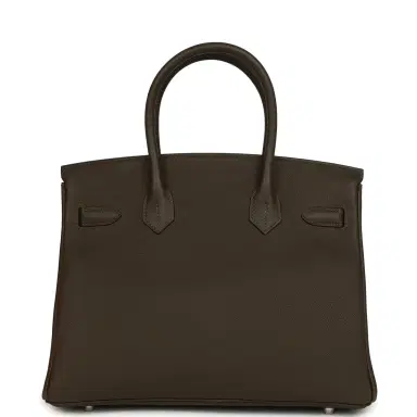 HERMÈS Hermes Birkin 30 Vert Loden Togo Palladium Hardware | Thumbnail 4