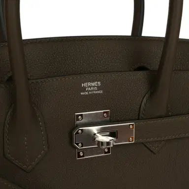 HERMÈS Hermes Birkin 30 Vert Loden Togo Palladium Hardware | Thumbnail 7