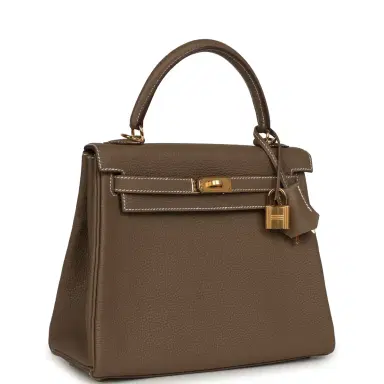 HERMÈS Hermes Kelly Retourne 25 Etoupe Togo Gold Hardware | Thumbnail 2 HERMÈS Hermes Kelly Retourne 25 Etoupe Togo Gold Hardware | Thumbnail 2