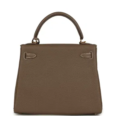 HERMÈS Hermes Kelly Retourne 25 Etoupe Togo Gold Hardware | Thumbnail 4 HERMÈS Hermes Kelly Retourne 25 Etoupe Togo Gold Hardware | Thumbnail 4