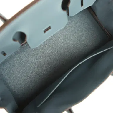 HERMÈS Hermes Shoulder Birkin Light 29 Bleu Tempete Evercolor Palladium Hardware | Thumbnail 8