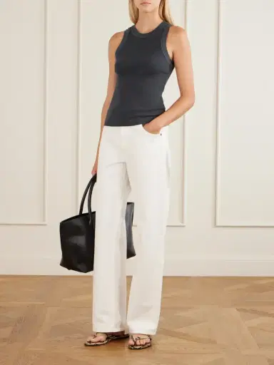 Citizens of Humanity Isabel Ribbed Cotton And Tencel™ Lyocell-blend Tank | Thumbnail 2 Citizens of Humanity Isabel Ribbed Cotton And Tencel™ Lyocell-blend Tank | Thumbnail 2