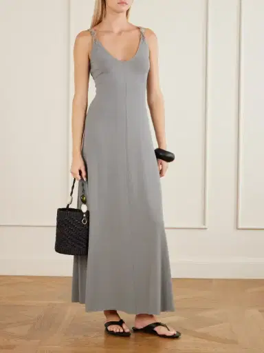 Eres Sculpturale Bead-embellished Stretch-jersey Maxi Dress | Thumbnail 2 Eres Sculpturale Bead-embellished Stretch-jersey Maxi Dress | Thumbnail 2