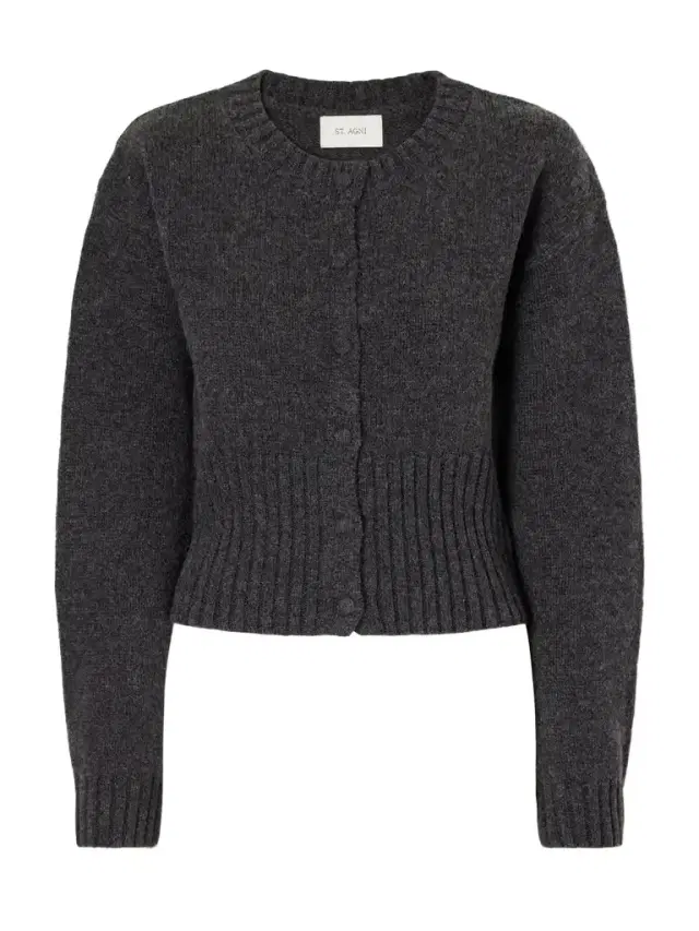 St. Agni Cropped Wool Cardigan