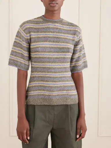 Proenza Schouler White Label Dana Striped Wool-blend Sweatshirt | Thumbnail 3