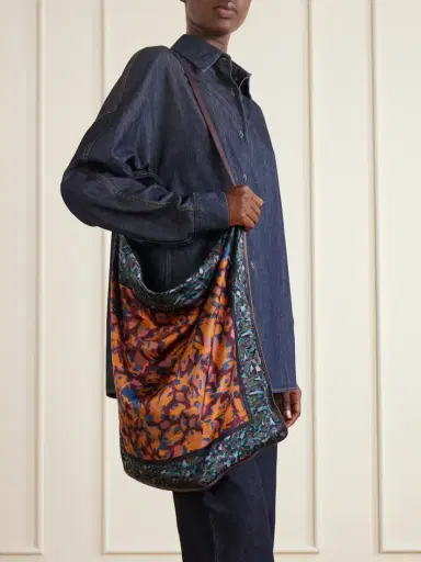 Dries Van Noten Printed Satin Shoulder Bag | Thumbnail 2 Dries Van Noten Printed Satin Shoulder Bag | Thumbnail 2