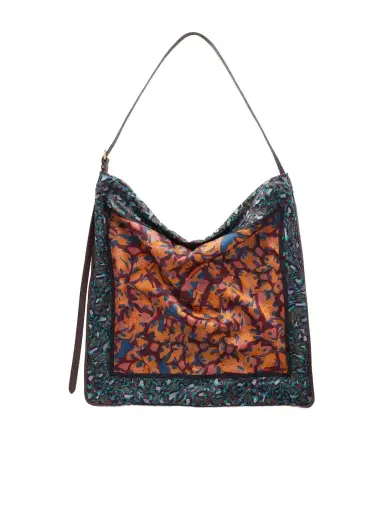Dries Van Noten Printed Satin Shoulder Bag | Thumbnail 1 Dries Van Noten Printed Satin Shoulder Bag | Thumbnail 1