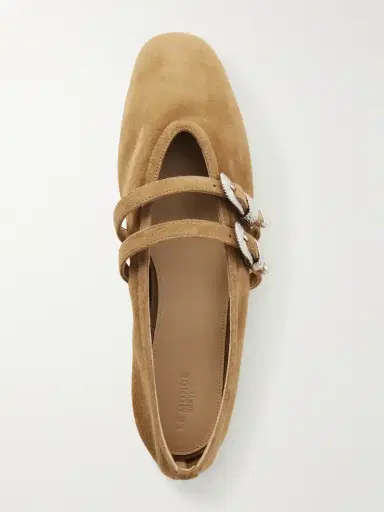 Le Monde Béryl Claudia Buckle-detail Suede Ballet Flats | Thumbnail 6 Le Monde Béryl Claudia Buckle-detail Suede Ballet Flats | Thumbnail 6