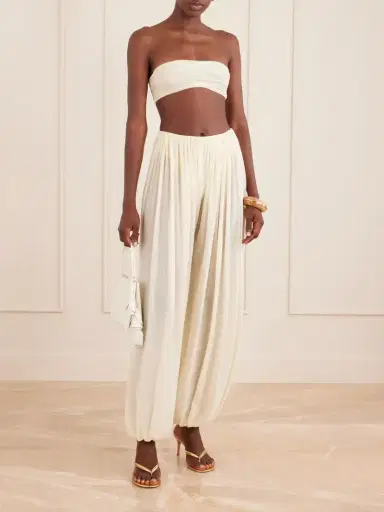 Maygel Coronel Rosario Draped Bandeau Top And Tapered Pants Set | Thumbnail 2 Maygel Coronel Rosario Draped Bandeau Top And Tapered Pants Set | Thumbnail 2