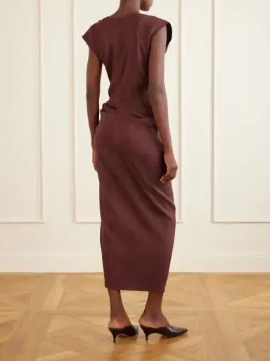 Proenza Schouler Bettina Gathered Linen-blend Midi Dress | Thumbnail 3