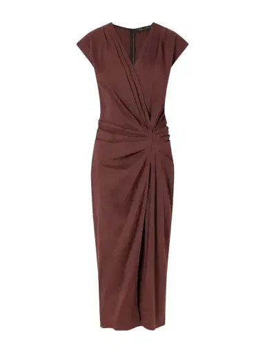 Proenza Schouler Bettina Gathered Linen-blend Midi Dress | Thumbnail 1