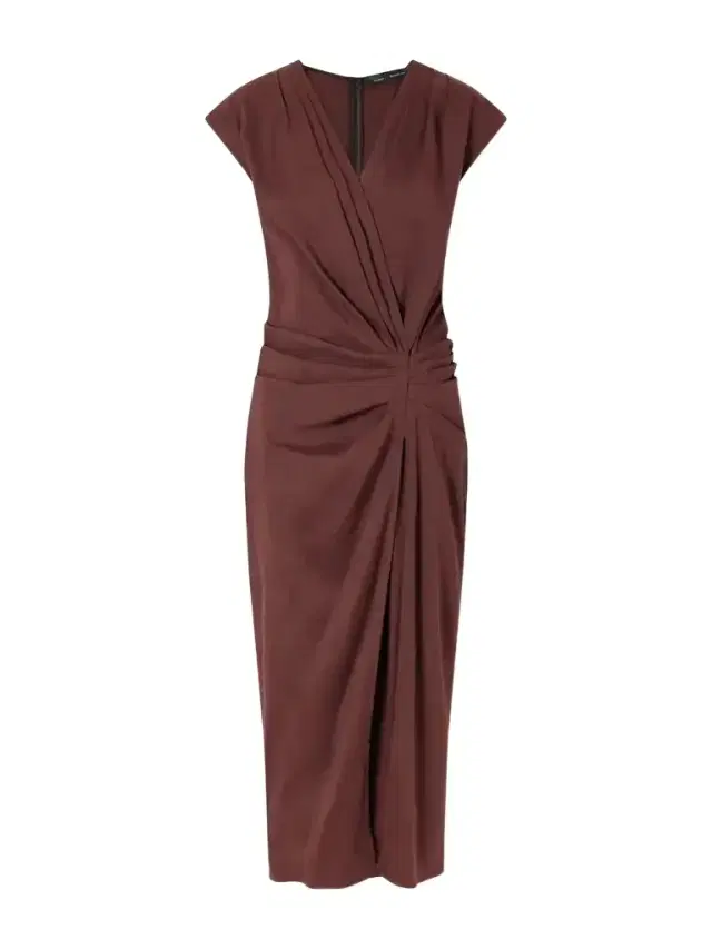 Proenza Schouler Bettina Gathered Linen-blend Midi Dress