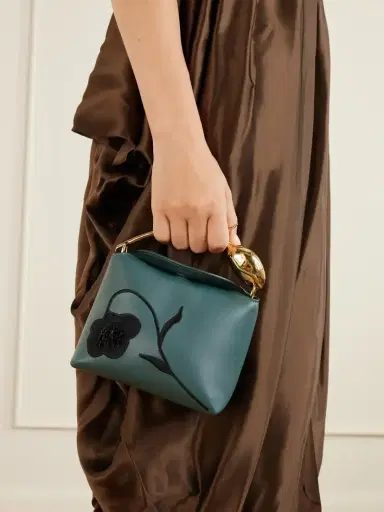 Erdem Bloom Medium Bead-embellished Embroidered Leather Clutch | Thumbnail 2
