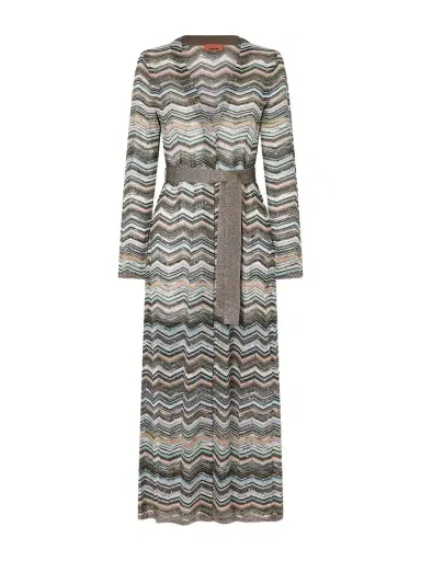 Missoni Striped Belted Crochet-knit Cardigan | Thumbnail 1 Missoni Striped Belted Crochet-knit Cardigan | Thumbnail 1