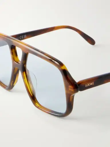 Loewe Slim Light Aviator-frame Tortoiseshell Acetate Sunglasses | Thumbnail 4
