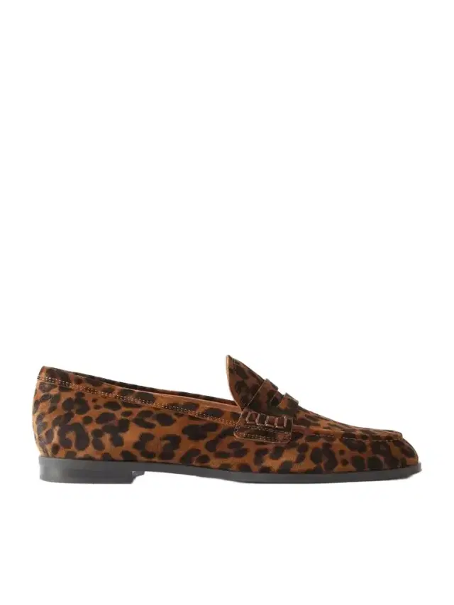 Gianvito Rossi George Nuit Leopard-print Suede Loafers
