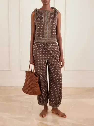 DÔEN Yarrow Printed Cotton Balloon Pants | Thumbnail 2 DÔEN Yarrow Printed Cotton Balloon Pants | Thumbnail 2
