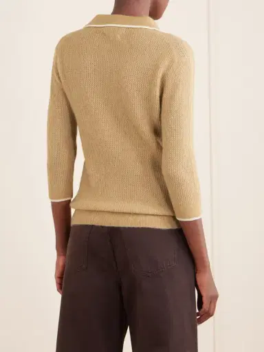 Marant Étoile Nathalie Ribbed-detail Wool-blend Knitted Polo | Thumbnail 3 Marant Étoile Nathalie Ribbed-detail Wool-blend Knitted Polo | Thumbnail 3