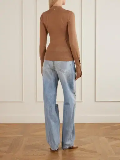 Rabanne Ribbed Embellished Wool And Silk-blend Sweater | Thumbnail 3
