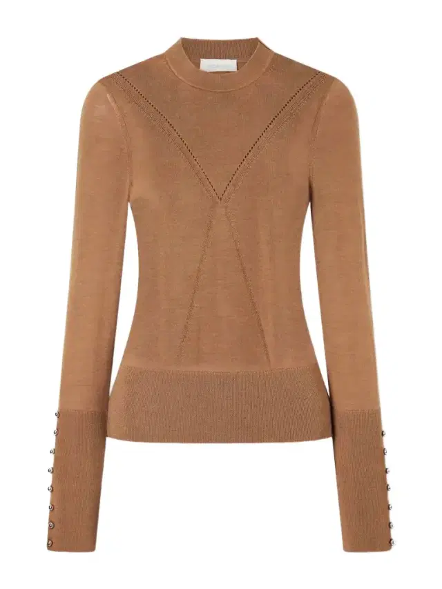Rabanne Ribbed Embellished Wool And Silk-blend Sweater