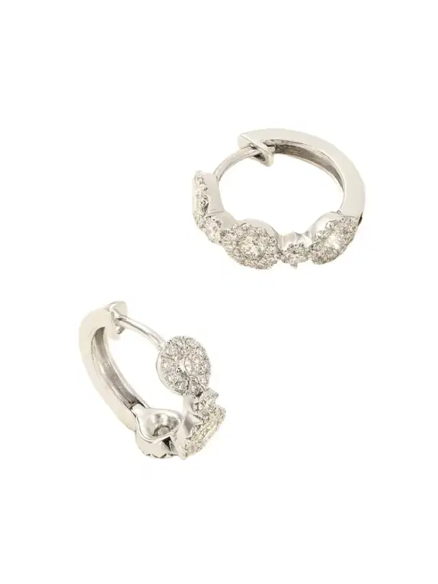 David Morris Triolette 18-karat White Gold Diamond Hoop Earrings