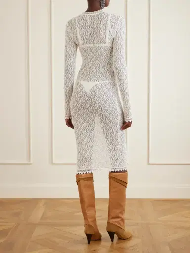 Isabel Marant Belsane Lace Midi Dress | Thumbnail 3