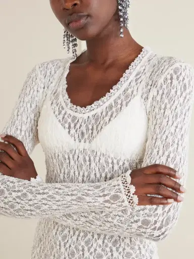 Isabel Marant Belsane Lace Midi Dress | Thumbnail 4