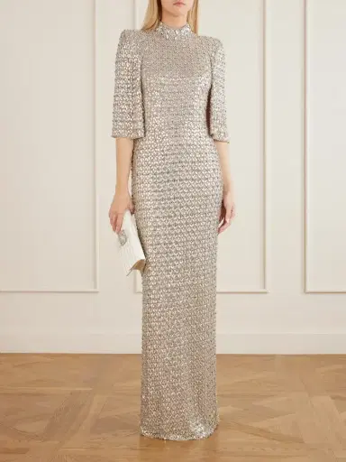 Jenny Packham Sedona Crystal-embellished Sequined Tulle Gown | Thumbnail 2